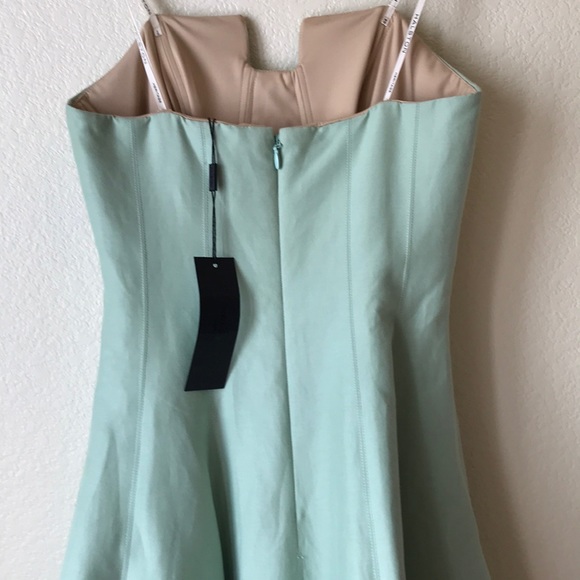 Halston Heritage Strapless Midi Dress - Picture 6 of 7